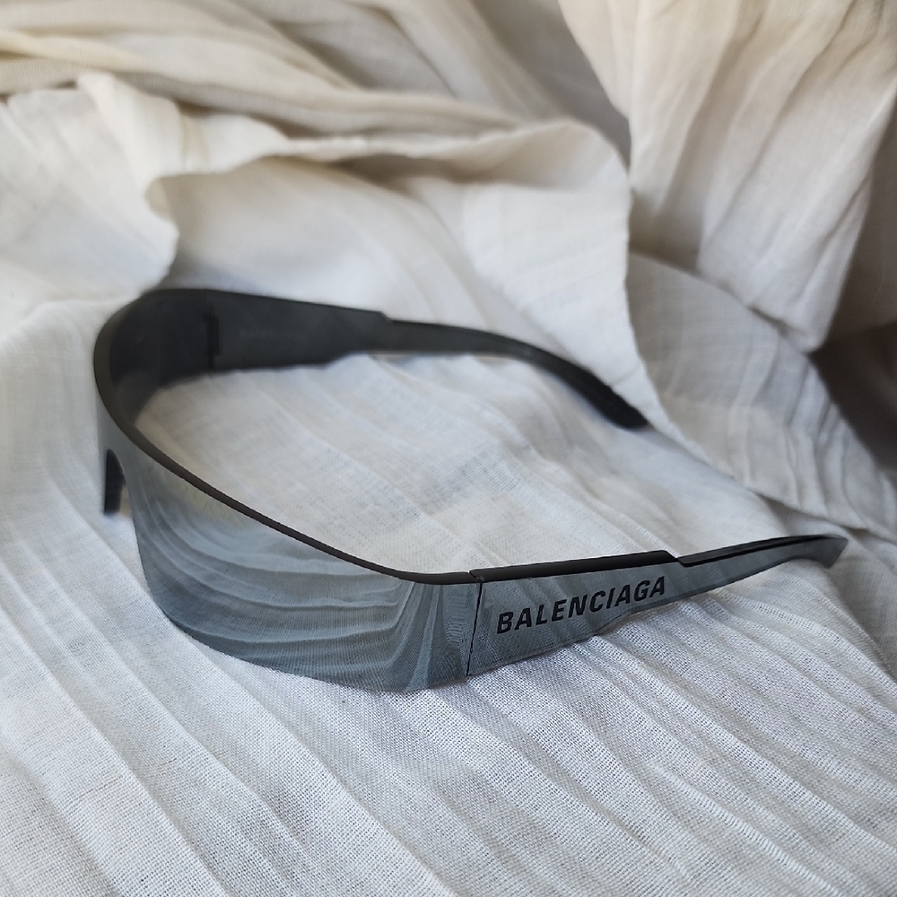 Balenciaga Dark Gray Shield Sunglasses